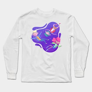 People Floating In the Space Long Sleeve T-Shirt